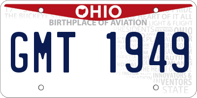 OH license plate GMT1949