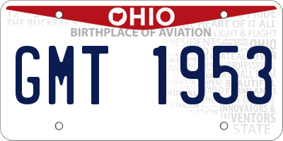 OH license plate GMT1953