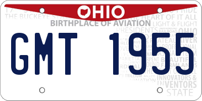 OH license plate GMT1955