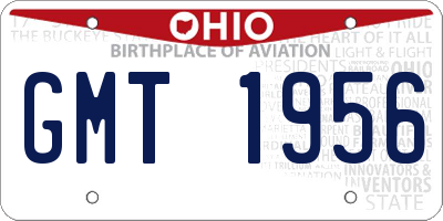 OH license plate GMT1956