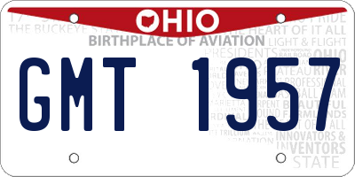 OH license plate GMT1957