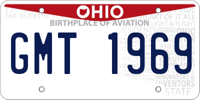 OH license plate GMT1969