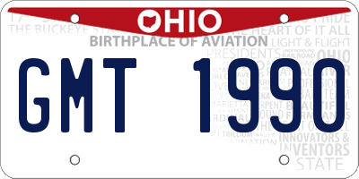 OH license plate GMT1990