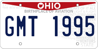 OH license plate GMT1995
