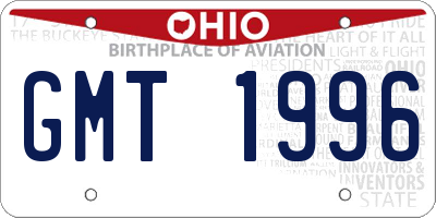 OH license plate GMT1996