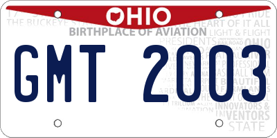 OH license plate GMT2003