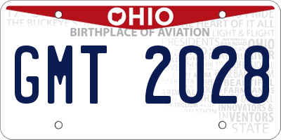 OH license plate GMT2028
