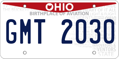 OH license plate GMT2030