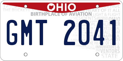 OH license plate GMT2041