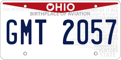 OH license plate GMT2057