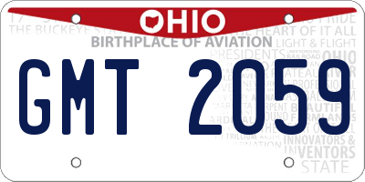 OH license plate GMT2059
