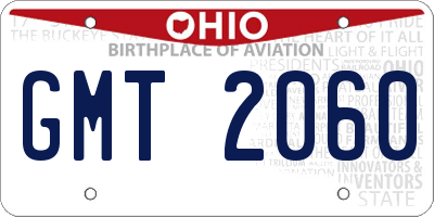 OH license plate GMT2060