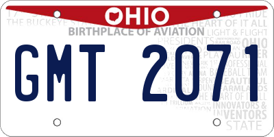 OH license plate GMT2071