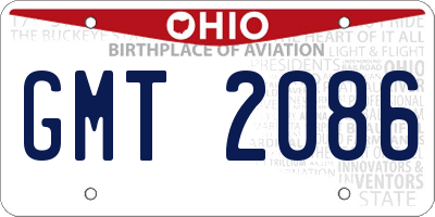 OH license plate GMT2086