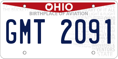 OH license plate GMT2091