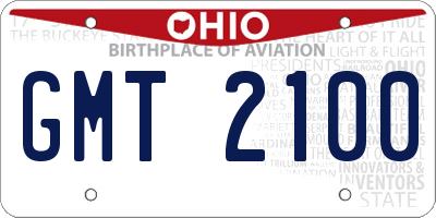 OH license plate GMT2100