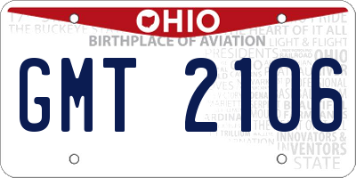 OH license plate GMT2106