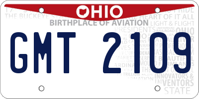 OH license plate GMT2109