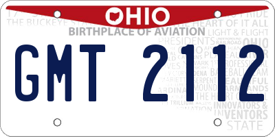 OH license plate GMT2112