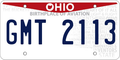 OH license plate GMT2113