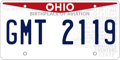 OH license plate GMT2119