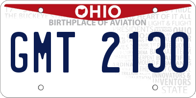 OH license plate GMT2130