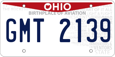 OH license plate GMT2139
