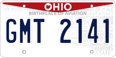 OH license plate GMT2141