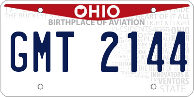 OH license plate GMT2144