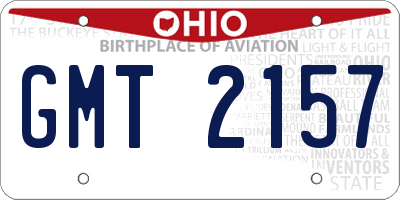 OH license plate GMT2157