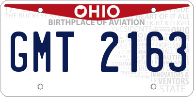 OH license plate GMT2163