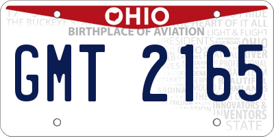 OH license plate GMT2165