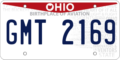 OH license plate GMT2169