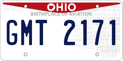 OH license plate GMT2171