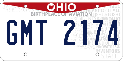 OH license plate GMT2174