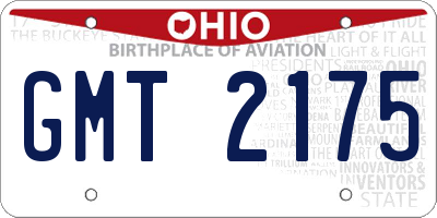 OH license plate GMT2175