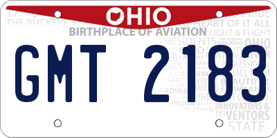 OH license plate GMT2183