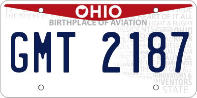 OH license plate GMT2187