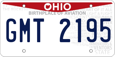 OH license plate GMT2195