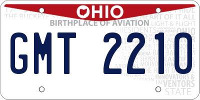 OH license plate GMT2210