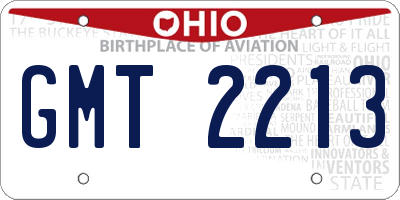 OH license plate GMT2213