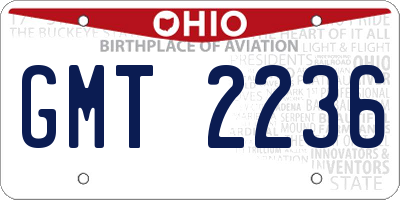OH license plate GMT2236