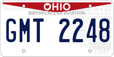OH license plate GMT2248