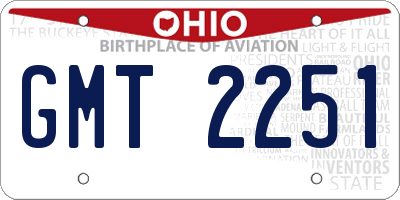 OH license plate GMT2251