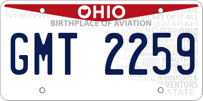 OH license plate GMT2259