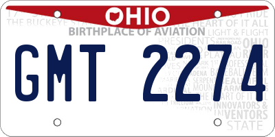 OH license plate GMT2274
