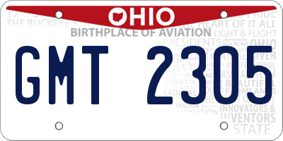 OH license plate GMT2305