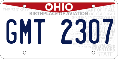 OH license plate GMT2307