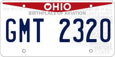 OH license plate GMT2320