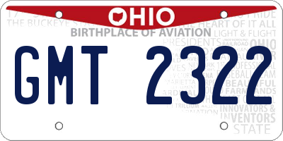 OH license plate GMT2322
